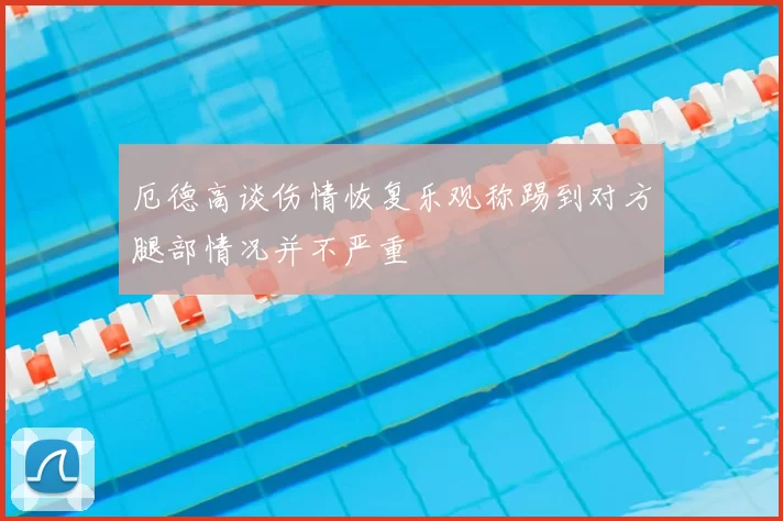 厄德高谈伤情恢复乐观称踢到对方腿部情况并不严重