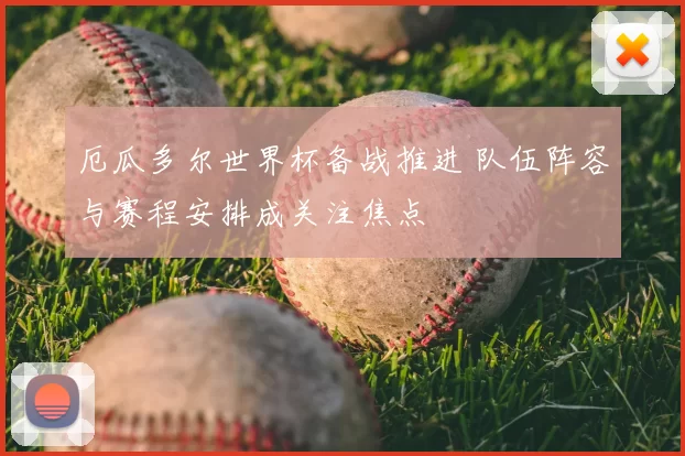 厄瓜多尔世界杯备战推进 队伍阵容与赛程安排成关注焦点