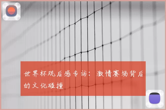 世界杯观后感专访:激情赛场背后的文化碰撞