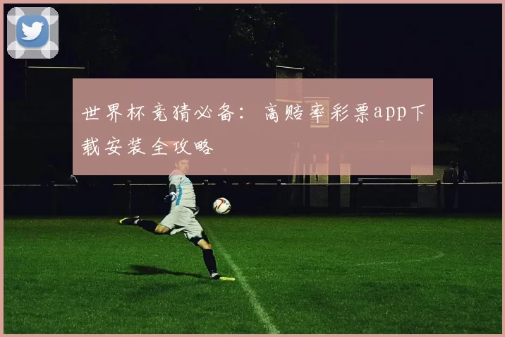 世界杯竞猜必备：高赔率彩票app下载安装全攻略